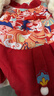 葆氏儿童罩衣男女宝宝国风吃饭画画灯芯绒防溅水衣服新年红色秋冬外穿 实拍图