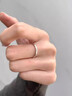 BJYLS999足银戒指女男素圈食指环小众开口纯银尾戒饰品生日礼物送女友 【999足银】极简素圈戒指-女款 实拍图