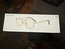 米家小米防蓝光眼镜 平光无度数手机电脑防辐射眼镜男女 金色 实拍图