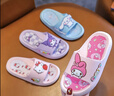 三丽鸥美乐蒂儿童凉拖鞋夏季女童室内洗澡防滑宝宝家居男童一字拖 紫色库洛米 32/33【内长约20.5cm】 实拍图