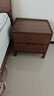 源氏木语实木床头柜北欧卧室收纳柜家用储物柜床边柜橡木胡桃色0.45m双抽 实拍图