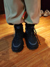 狠洋劳保男鞋子冬季加绒棉鞋工作防滑耐磨秋季运动登山黑色马丁靴子男 黑色加绒 44 实拍图