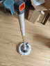 净安美360度旋转拖把圆头通用棉纱线双驱动加强杆家用吸水墩布 旋转液压杆+钢盘+1个头 白色棉线 实拍图