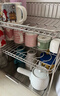 MUJI MUJI 不锈钢 双层沥水篮 长方形水槽厨房沥水架 碗架 MC41CC1S 银色 约长38.5X宽23.3X高36cm 实拍图