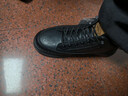 卡帝乐鳄鱼（CARTELO）男鞋秋冬季2025软底潮流鞋子男英伦风皮鞋男士休闲板鞋 黑色 42码 实拍图