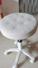 卓博凳子吧台椅升降椅美容凳滑轮凳转椅圆凳椅子BT33米白 实拍图