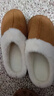 棉拖男棉拖女居家棉拖鞋加绒棉拖鞋男保暖鞋月子鞋女包头拖女 卡其色 44-45 偏小一码 实拍图