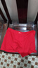 浪莎（LangSha）纯棉男士内裤大红色平角裤本命年骐骥红全棉短裤马年秋冬四角裤男 【2条装】100%棉大红平角款 2XL /180码（建议130-150斤） 实拍图