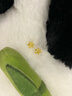六福珠宝足金栀子花黄金耳钉耳饰送礼 计价 G01G0027DS 0.98克(含工费100元) 配硅胶耳堵 实拍图