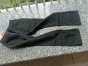 秋季黑色微喇牛仔裤男女半松紧腰高街vibe直筒裤子修身显瘦弯刀裤 黑色 3XL 【建议150-165斤】 实拍图