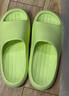 京东京造【泡泡云】踩屎感厚底轻盈防滑外穿拖鞋新款拖鞋女士 浅绿39-40 实拍图
