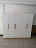 束寻【上门安装】衣柜现代简约实木挂衣杆经济型简易组装出租房卧室 两门80*40*180暖白+胡桃色 自行安装 实拍图