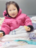 保姆鹅  【风墙】儿童羽绒服宝宝中长款护脸加厚外套保暖童装[NG2664] 石榴粉 110 实拍图