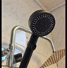 四季沐歌（MICOE）黑色增压淋浴花洒喷头套装 浴室淋浴头花洒手持花洒三件套HS125 实拍图