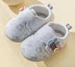 布拉米勒春秋季0-6-12个月婴儿鞋子软底防滑棉布3男女步前鞋宝宝学步新1岁 c166浅灰（春秋款） 14 内长12cm 实拍图
