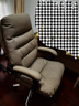 顾全老板椅可躺电脑办公椅真皮家用按摩加热人体工学椅C533H咖皮 实拍图