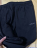 鸿星尔克运动裤男秋冬季新款加绒休闲针织束口长裤九分裤男士裤子卫裤男裤 正黑-1026-加绒针织 M 实拍图