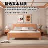 若居实木床橡胶木大板床 1.5m*2m床+10cm床垫 包安装 DB10-09（套装） 实拍图