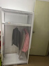 家惠优选家用衣柜钢制货架卧室简易衣帽架可组合落地挂衣架三层长80高160 实拍图