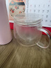 富光花茶杯 男女士茶水分离杯子 双层办公泡茶玻璃杯带把高硼硅水杯 实拍图