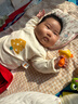 贝瑞加（Babyprints）新生儿衣服2件装男女宝宝半背衣纯棉长袖婴儿上衣亲肤柔软 黄66 实拍图