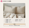 洁丽雅（Grace）枕套A类抗菌纯棉新疆棉 吸汗枕头套 48*74cm 奶茶小棕格一对装 实拍图