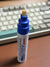uni三菱 油漆笔 PX-30宽记号笔 不掉漆 斜头粗字油性笔（可用于汽车补漆） 4.0-8.5mm蓝色 单支 实拍图