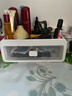 京东物流 化妆品收纳盒梳妆台置物架桌面高级感整理抽屉柜 中号2层（1层抽屉+1层顶部置物架） 24*20*12cm 透明白 实拍图