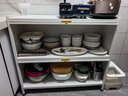 星之韵厨房置物架落地多层防尘收纳柜子家用多功能碗柜餐边柜橱柜储物柜 【特厚材质】三层长60宽35高80 实拍图