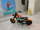 暴风骑士儿童电动摩托车小哈雷童车玩具3-12岁两轮单驱小电摩C12探索版橙 实拍图