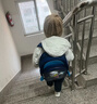 新款幼儿园书包宝宝卡通奥特曼硬壳小双肩包儿童蛋壳小背包包 藏蓝色大号带挂件 实拍图