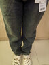 森马（Semir）牛仔裤女冬加绒做旧长裤女生保暖显腿长ins潮直筒裤103724124011 实拍图