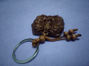 桃木钥匙扣双貔貅汽车钥匙扣挂件钥匙链礼品 双貔貅 浮雕 84*38*10mm 实拍图