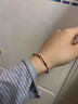 QMXD本命年红绳女钱币招财手链脚链去霉运转运手绳手工编织送闺蜜礼物 小钱串喜乐红【手链】 实拍图