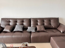风尚田园劳伦斯云朵真皮沙发大小户型直排头层牛皮轻奢新款咖啡色客厅沙发 3.6米 加厚头层真皮+进口泰国乳胶 实拍图