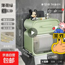 卫生间厕纸盒厕所纸巾盒抽纸盒卫生纸置物架卷纸防水壁挂式免打孔 气泡绿 2层 17.5cm 卫生间纸巾盒 实拍图