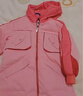 马骑顿童装女童冬中长款儿童保暖加厚连帽羽绒服 樱花粉 130 充绒量141g 实拍图