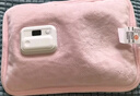 彩虹热水袋充电暖水袋暖手宝取暖器暖脚暖肚子智能数显暖宝宝 粉色 实拍图