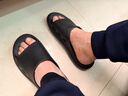 京东京造【3.5cm踩屎感】eva厚底拖鞋男士防臭休闲凉拖鞋夜色黑 42-43 实拍图
