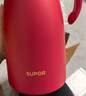 苏泊尔（SUPOR）家用真空保温瓶暖水壶瓶大容量热开水瓶壶304不锈钢2.0L胭脂红 实拍图