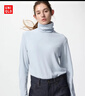 优衣库女装HEATTECH摇粒绒两翻领套头衫/长袖479608 60 浅蓝色 S /155/80A 实拍图