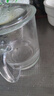VTyee加厚耐热玻璃茶杯带盖茶饮杯盖杯带把杯子办公家用喝水杯泡茶杯 DSZ002-425ml1只 实拍图