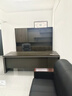 天楷老板桌办公桌简约现代大班台总裁桌经理桌办公家具办公桌椅组合 黑橡木色【E0环保材料】 2.0米老板桌+侧柜 实拍图