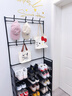 苡茉鞋架家用门口多层简易鞋帽一体鞋柜宿舍出租屋置物架子侧布5层80 实拍图