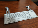 B.O.W航世 HD088F无线蓝牙双模折叠充电键盘智能触控摸板台式笔记本ipad平板手机超薄带支架键盘 银白色 实拍图