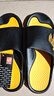 回力运动拖鞋男浴室内户外不易滑厚底凉拖鞋HL39391黑黄色43-44码 实拍图