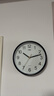 康巴丝（Compas）挂钟客厅2025款简约办公日历钟表石英钟表挂墙时钟 3221黑白色 实拍图