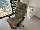 顾全老板椅可躺电脑椅办公椅午休真皮家用人体工学大班椅C533咖皮 实拍图