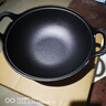 铸铁元宝锅煲汤锅无涂层平底加厚小炒锅双耳炖锅电磁炉燃气灶通用 单锅无盖|锅口直径 25cm 实拍图