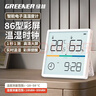 绿林温湿度计室内家用高颜值86盒时钟创意装饰婴儿房湿度表高清超大屏 实拍图